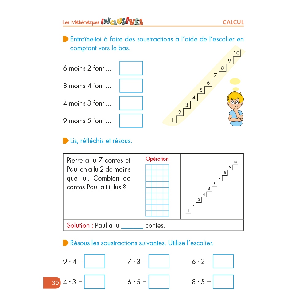 Les mathématiques inclusives - Calcul 1
