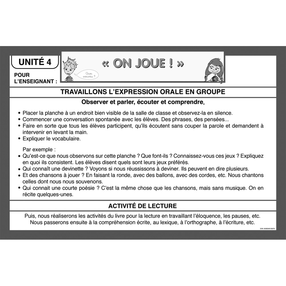 Planches pour l'expression orale