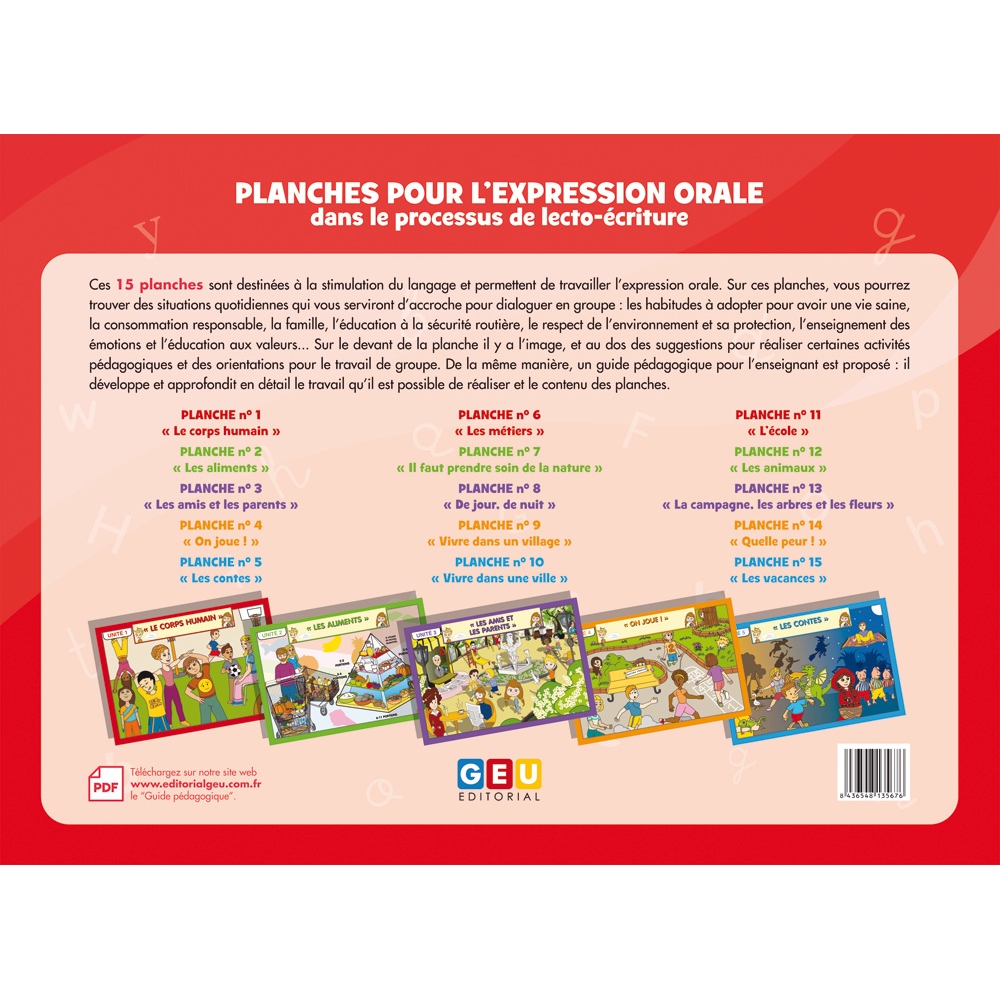 Planches pour l'expression orale