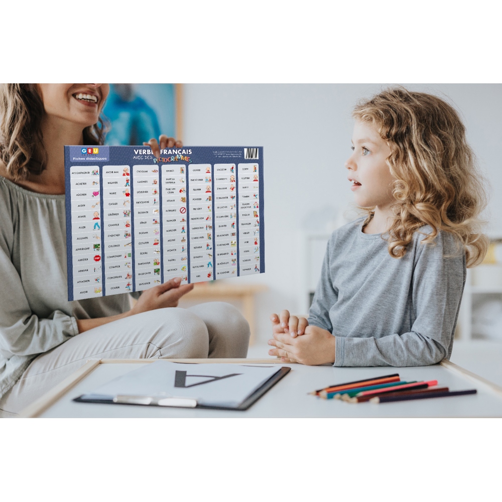 Verbes en français avec des pictogrammes