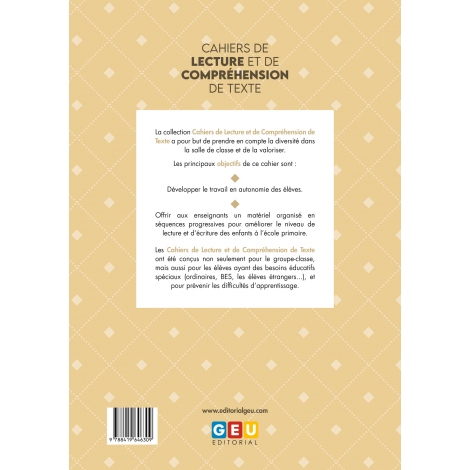 Cahiers de lecture et de compréhension de texte 2 - Les textes 1