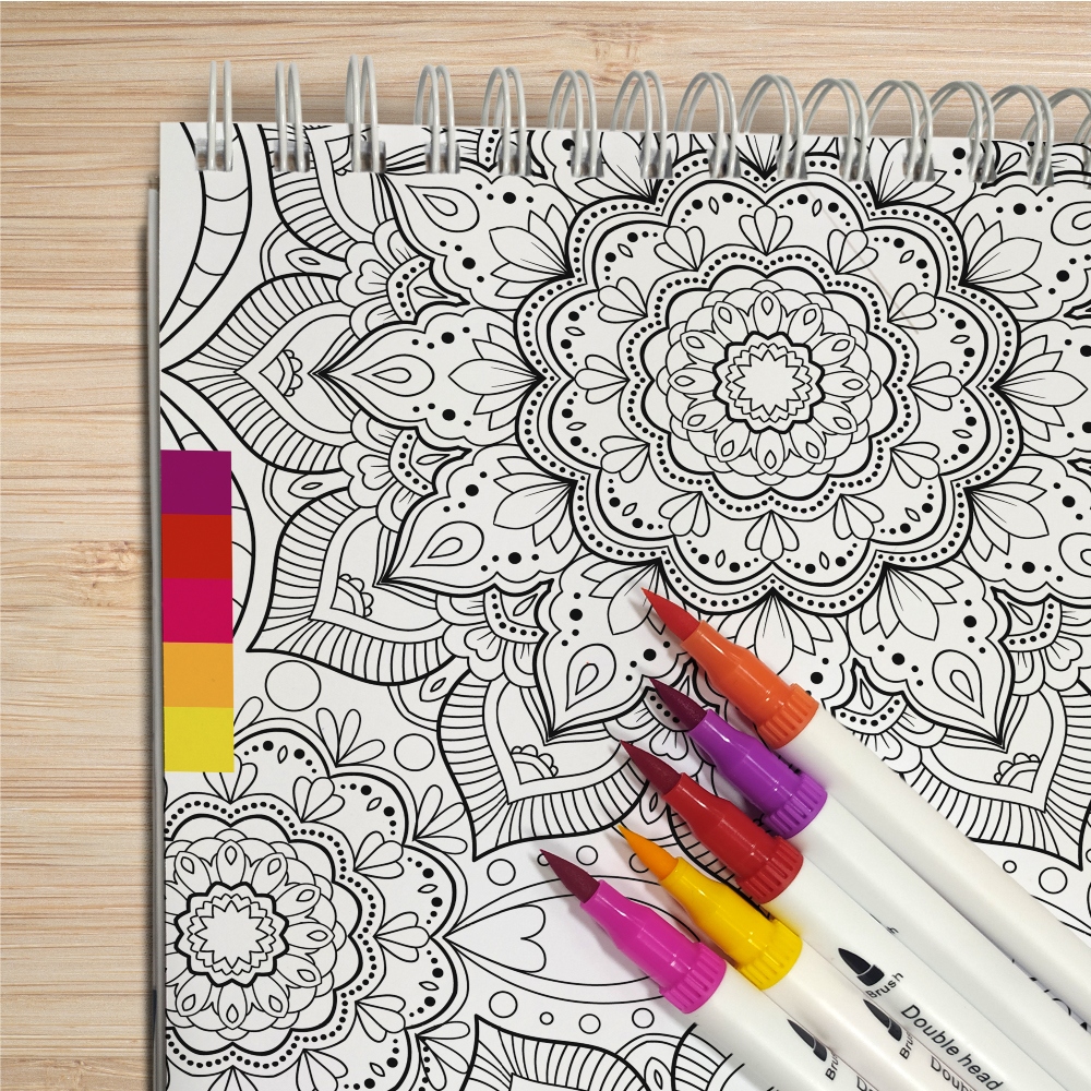 Kit Mandalas : cahier et 24 marqueurs...