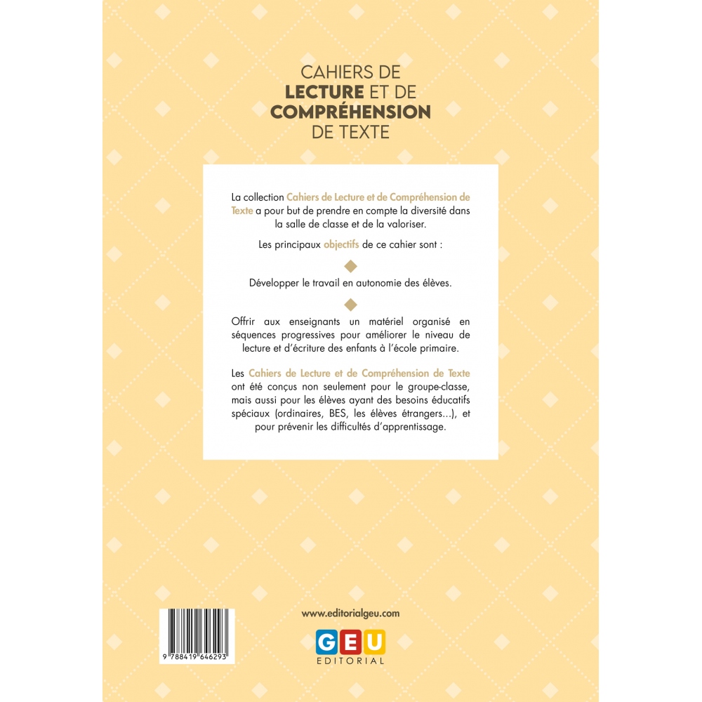 Pack cahiers de lecture et...