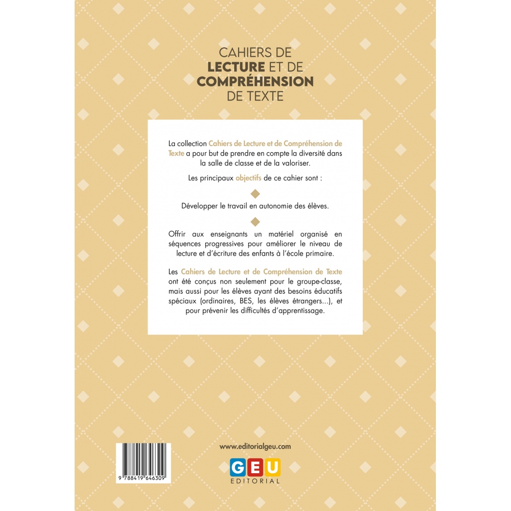 Pack cahiers de lecture et...