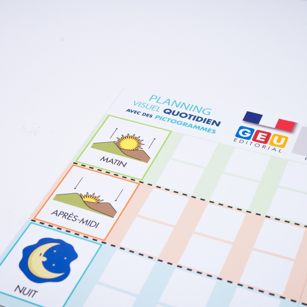 Tableau routine enfant. Calendrier...