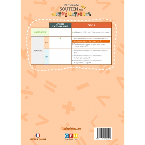 Cahiers de soutien mathématiques Calcul 2